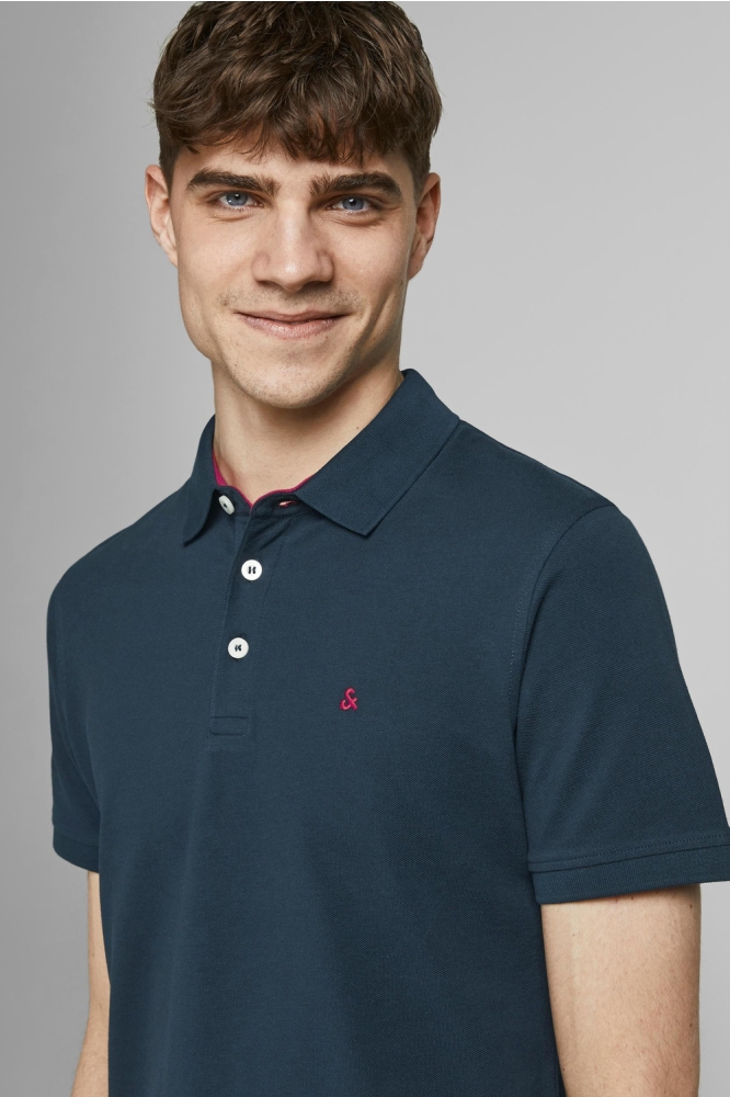 JJEPAULOS POLO SS NOOS 12136668 Navy Blazer/True Red
